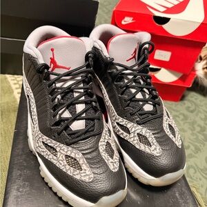 Jordan Retro 11 Low IE Black and Gray Sneakers